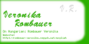 veronika rombauer business card